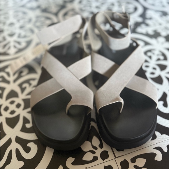 No Boundaries Shoes - No Boundaries Cream Strappy Sandals